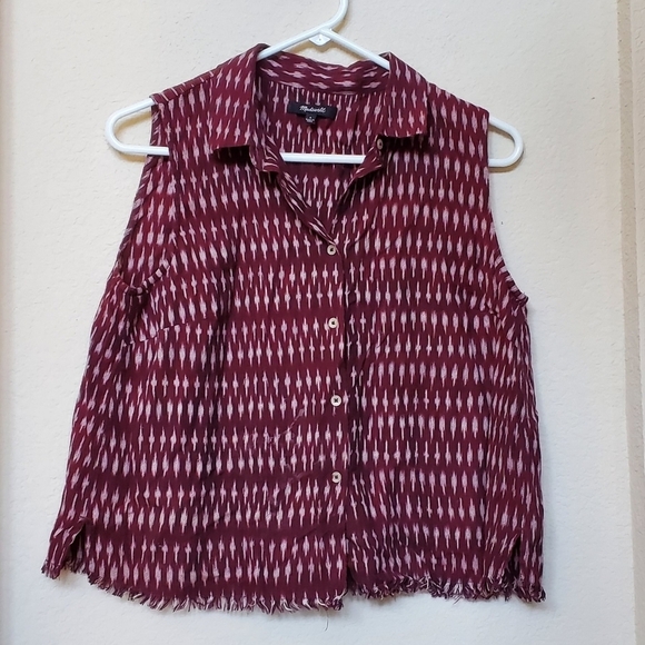 Madewell Sleeveless Crop Fringe Top.  Size Small - Picture 1 of 7